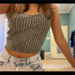Super cute striped grey tank top!!!